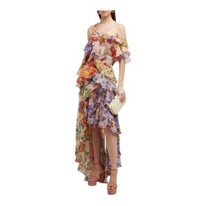 Zimmermann floral dress asymmetrical